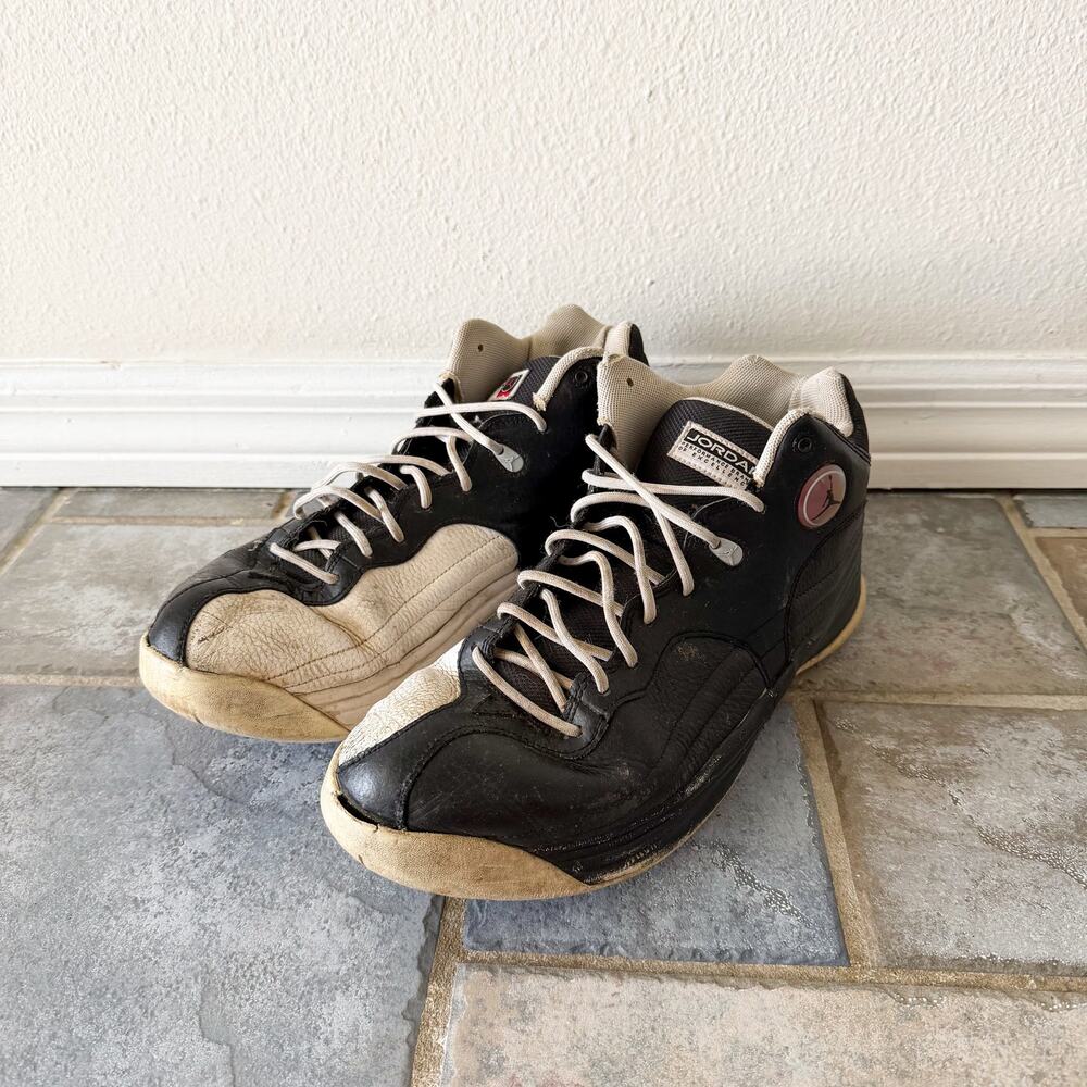 Nike Air Jordan Team Basketball Shoes Mens 13 Black White Red Sneakers